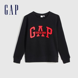 Gap女装LOGO碳素软磨抓绒卫衣625773春季新款运动上衣