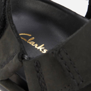 Clarks 其乐 Sunder Range系列 男士磨砂皮凉鞋 黑色 41