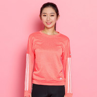 运动表现 运动舒适透气时尚女款运动卫衣 XXS 粉红色