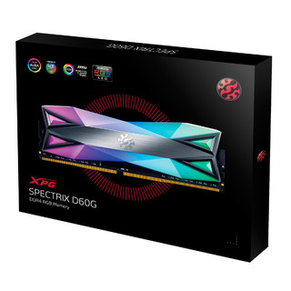 ADATA 威刚 XPG系列 龙耀 D60G DDR4 3200MHz RGB 台式机内存 渐变色 8GB