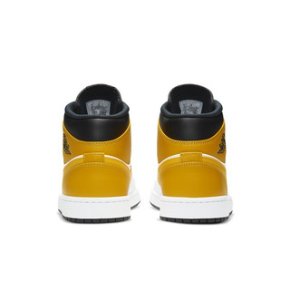 AIR JORDAN 正代系列 Air Jordan 1 Mid 男子篮球鞋 554724-170 黑黄 44.5