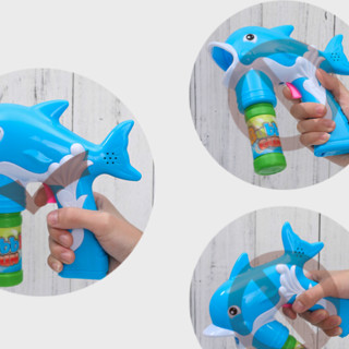 Temi 糖米 BA5001 全自动声光泡泡机 海豚款 蓝色 送2瓶泡泡液+3颗5号电池+5包泡泡液