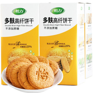 YILI 怡力 多麸高纤饼干组合装 混合口味 216g*4盒（芝麻味+原味+奶香味）