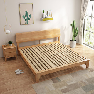 一米色彩 床 实木床  1.2M实木床+2床头柜+床垫