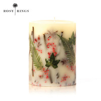 美国ROSY RINGS 5-9英寸植物香薰蜡烛安神助眠进口生日礼物摆件