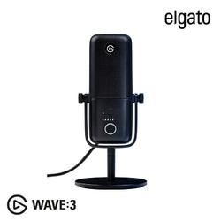 elgato Elgato Wave:3 专业电容麦克风话筒 自动修正爆音 数字混音调音 直播K歌录音 电台播音级