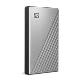 Western Digital 西部数据 My Passport Ultra系列 精英款 2.5英寸 Type-C便携移动机械硬盘 1TB USB3.0 银色