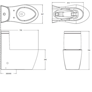 KOHLER 科勒 皓玥系列 连体式马桶