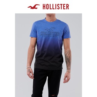 Hollister秋季渐变色印花 Logo 图案 T 恤 男 305777-1