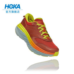 HOKA ONE ONE男女款邦代L减震防滑耐磨Bondi L 跑步鞋公路运动鞋 赤褐色/辣椒红 9.5/275mm