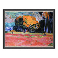 雅昌 保罗·高更 Paul Gauguin《山脚》107x77cm 油画布 爵士黑实木框