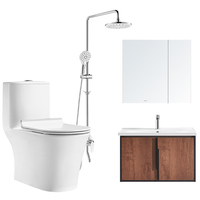 HUIDA 惠达 卫浴套装 HDC6218坐便器+HWB5010花洒+G1382-80-SQ浴室柜