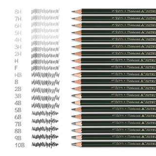 日本uni三菱9800绘画素描铅笔美术学生绘图专用木头铅笔12支盒装HB2H2B4B6B B-12支