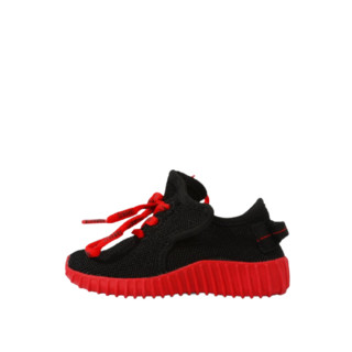 TARANIS 泰兰尼斯 儿童休闲运动鞋 黑红 25码(鞋内长16.0cm)