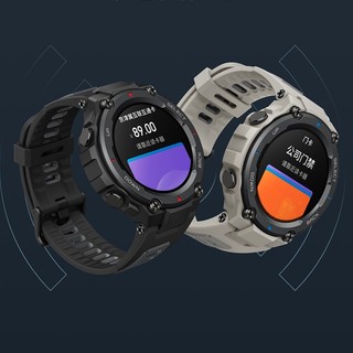 AMAZFIT 跃我 T-Rex Pro 智能手表 47.7mm 陨石黑 黑色硅胶表带（北斗、GPS、血氧、NFC)