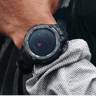 AMAZFIT 跃我 T-Rex Pro 智能手表 47.7mm 陨石黑 黑色硅胶表带（北斗、GPS、血氧、NFC)