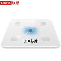 联想（Lenovo） 智能体脂秤电子秤体重秤家用称重电子秤人体脂称 高精度APP Mini E2 白色