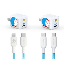 Anker 安克 A2633 多啦A梦联名款 手机充电器 Type-C 20W 白蓝色