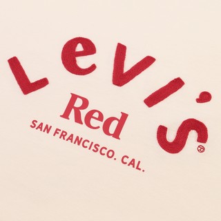 Levi's 李维斯 RED先锋系列 女士圆领短袖T恤 A0157-0001 米白色 XL