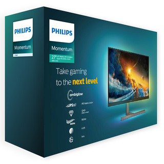 PHILIPS 飞利浦 275M1RZ 27英寸 IPS FreeSync 显示器 (2560×1440、165Hz、130%sRGB、HDR10）