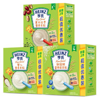 Heinz 亨氏 五大膳食系列 米粉 1段 原味+铁锌钙+2段 黑米红枣味 400g*3盒