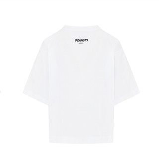 MO&Co. 摩安珂 史努比系列 女士圆领短袖T恤 MBA2TEET02 漂白色 XL