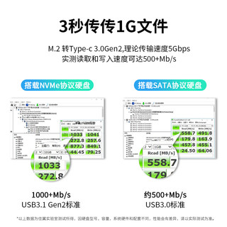 佳翼 M.2 NVMe移动硬盘盒 TYPE-C3.1 镁铝合金笔记本电脑ssd固态m2硬盘盒JEYI I8-GTR 2242款 NGFF协议