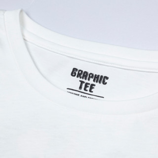 SPAO 蜡笔小新联名系列 男女款短袖T恤 SPRP936D09 白色PaPa M