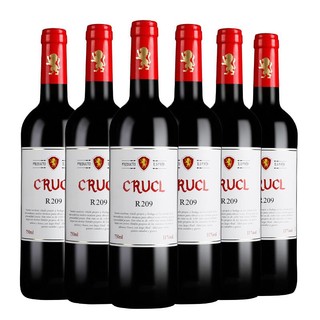 罗莎庄园西班牙原瓶进口红酒萄客R209干红葡萄酒 6瓶750ml*6