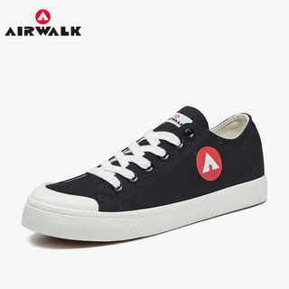 AIRWALK AW193M70EC32 男女款低帮帆布鞋 黑色/白色