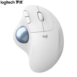 Logitech 罗技 ERGO M575 无线轨迹球鼠标 办公鼠标 无线鼠标 - 珍珠白