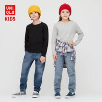 优衣库 童装 高弹力针织牛仔束脚裤(水洗产品) 430689 UNIQLO