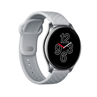 OnePlus 一加 Watch W301CN 4G智能手表 46mm 亮银表壳 银色橡胶表（GPS、NFC、血氧）