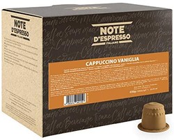 Note D'Espresso香草卡布奇诺胶囊，6.5 克 x 100 粒，仅兼容 Nespresso 胶囊咖啡机 咖啡胶囊