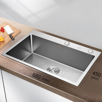 厨房水槽单槽双槽 304不锈钢手工水槽 台上台下洗菜盆套装