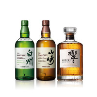 SUNTORY 三得利 威士忌礼盒装 43%vol 700ml*3瓶（山崎1923年单一麦芽威士忌+白州1973单一麦芽威士忌+响和风醇韵调配型威士忌）