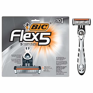 BIC Flex 5 男士 5 刀片一次性剃须刀,10 支装