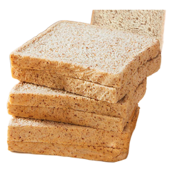 怡力 低脂肪臻全麦面包1000克/箱 整箱黑麦代餐粗粮面包含独立小包