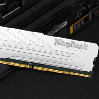 KINGBANK 金百达 银爵系列 DDR4 3200MHz 台式机内存 马甲条 银色 16GB 8GBx2