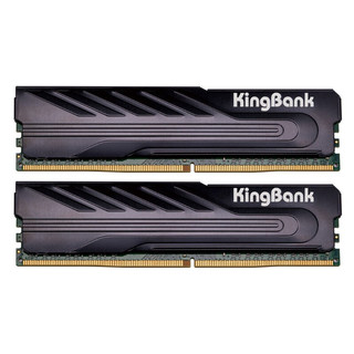 KINGBANK 金百达 黑爵系列 DDR4 3200MHz 台式机内存 马甲条 黑色 32GB 16GBx2