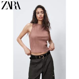 ZARA 新款 女装 挂脖领无袖 T 恤 00962176620