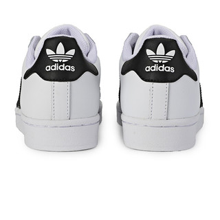 adidas Originals Superstar 女子休闲运动鞋 FU7712 白黑/金标 35.5