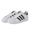 adidas ORIGINALS Superstar 女子休闲运动鞋 FU7712 白黑/金标 35.5