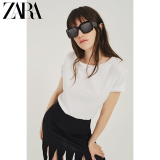 ZARA新款 女装 圆领短袖 白色圆领短袖 T 恤  06050232250