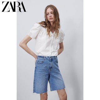 ZARA 新款 女装 高腰牛仔短裤 00108024427