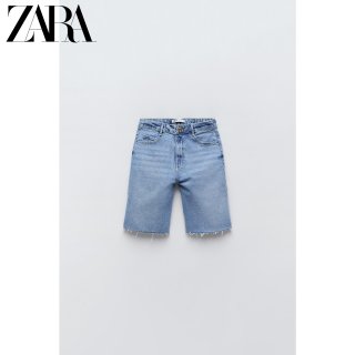 ZARA 新款 女装 高腰牛仔短裤 00108024427