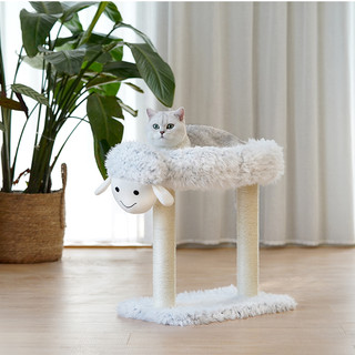 zeze 小羊猫爬架猫窝猫树一体小型猫跳台创意猫咪玩具猫抓柱动物系