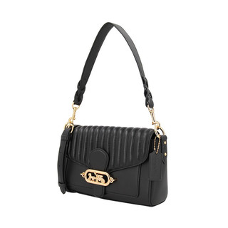 COACH 蔻驰 女士皮质单肩包 2733 IMBLK 黑色 中号