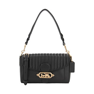 COACH 蔻驰 女士皮质单肩包 2733 IMBLK 黑色 中号