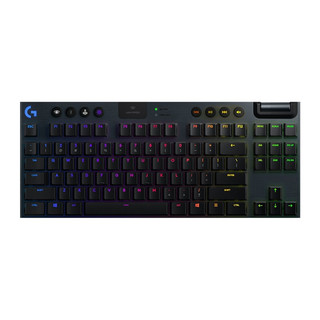 logitech 罗技 G913 TKL 87键 2.4G蓝牙 Lightspeed 双模无线机械键盘 黑色 GL C轴 RGB+桌垫 黑色